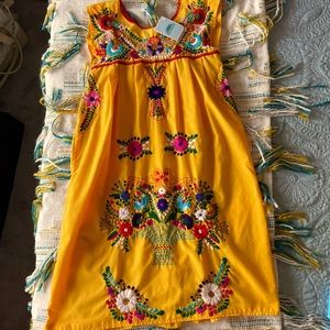 Vintage Embroidered Mexican Dress